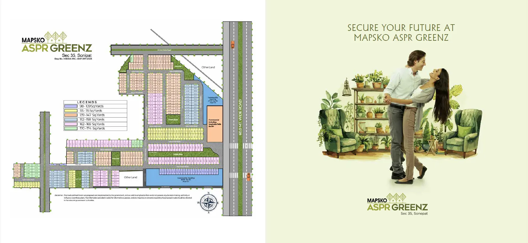 Mapsko Aspr Greenz residential plots in Sector 35 Sonipat