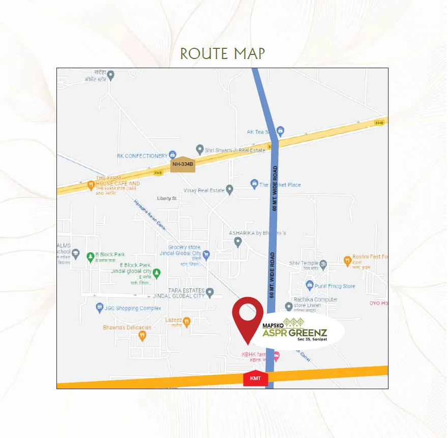 Mapsko Aspr Greenz residential plots in Sector 35 Sonipat